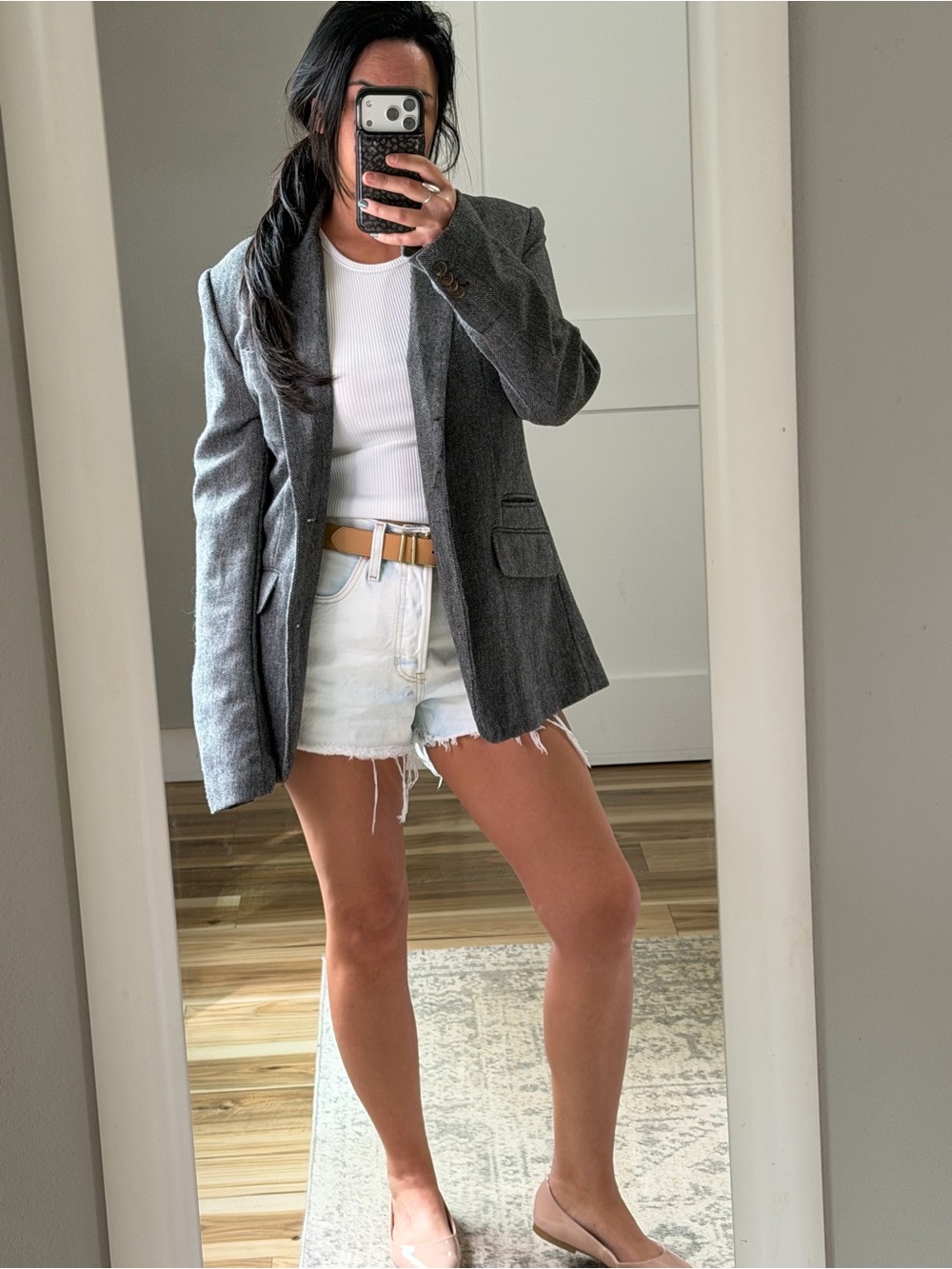 Hawking McGill Wool-blend Gray Women's Tailored Blazer Jacket